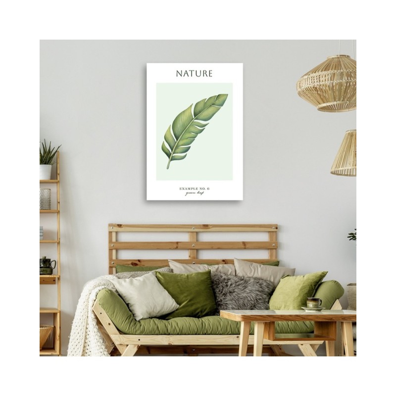 Leinwandbild - Grünes Blatt - Natur | Feeby
