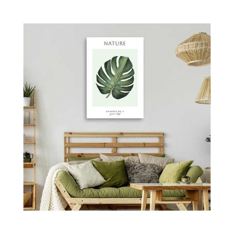 Bild auf Leinwand - Grünes Blatt - Natur | Feeby