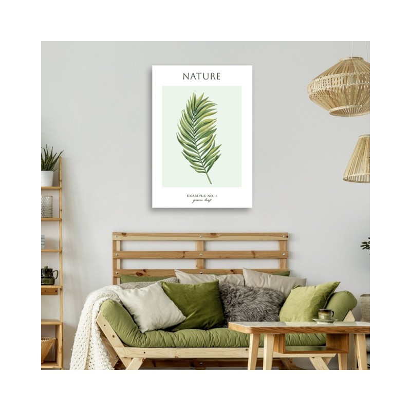 Leinwanddruck - Grünes Blatt - Natur | Feeby