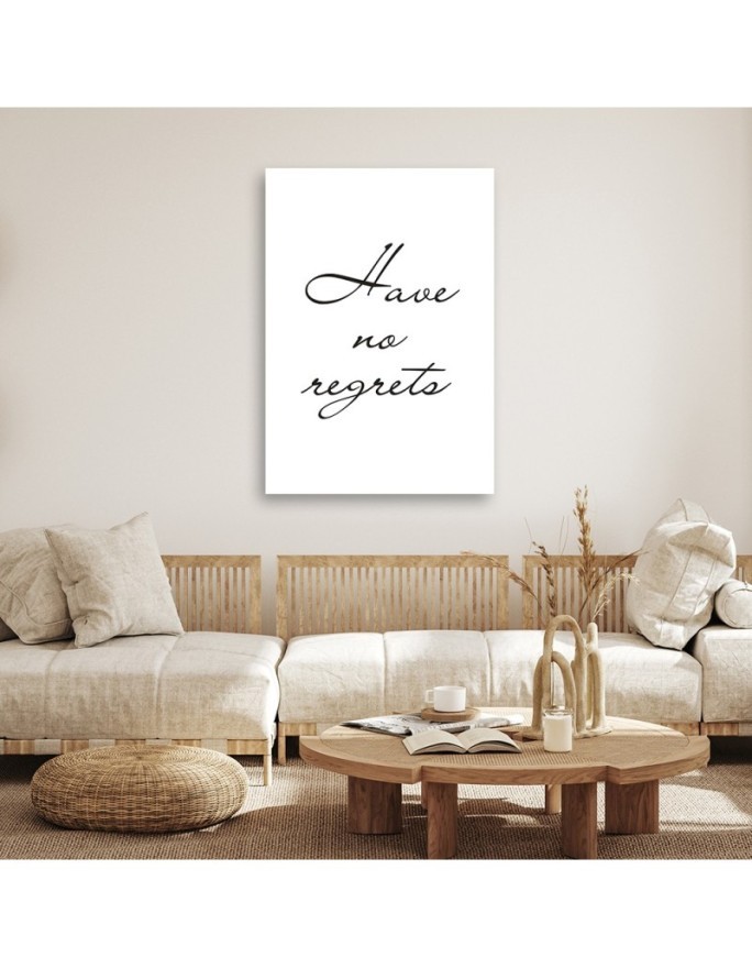 Canvas painting - Inscription Have no regrets | FEEBY