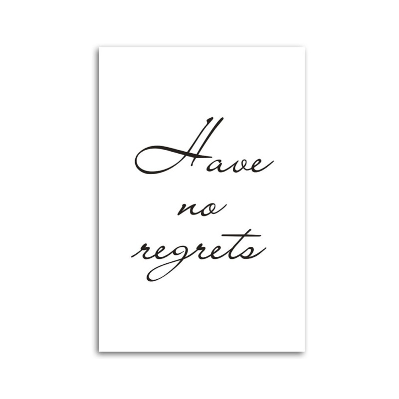 Leinwandbild - Bedauere nichts | Feeby
