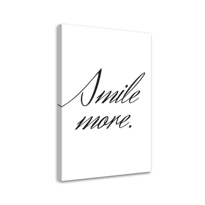 Modernes Wandbild - Lächle mehr | Feeby