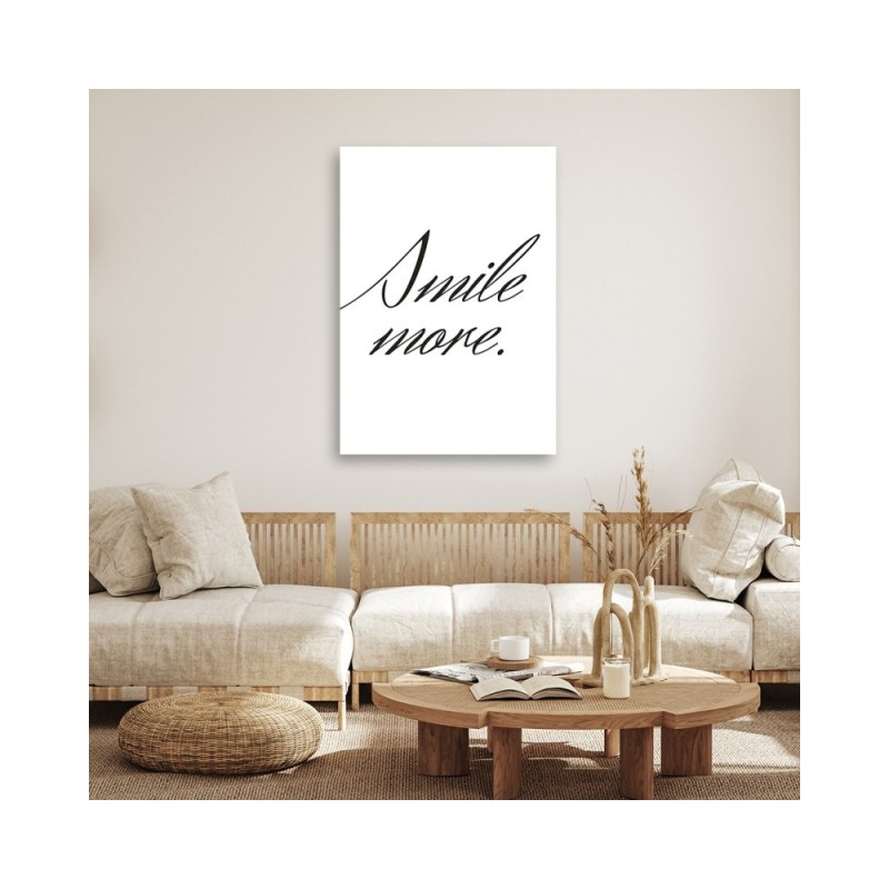 Modernes Wandbild - Lächle mehr | Feeby