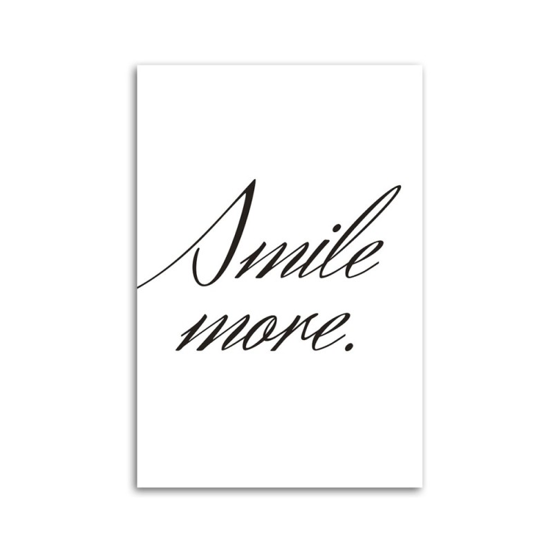 Modernes Wandbild - Lächle mehr | Feeby