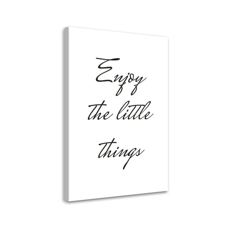 Wandbild für Wohnzimmer - Genieße die kleinen Dinge | Feeby