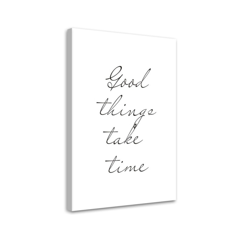 Canvas painting - Caption Big things take time | FEEBY