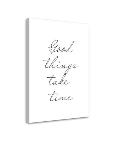 Canvas painting - Caption Big things take time | FEEBY