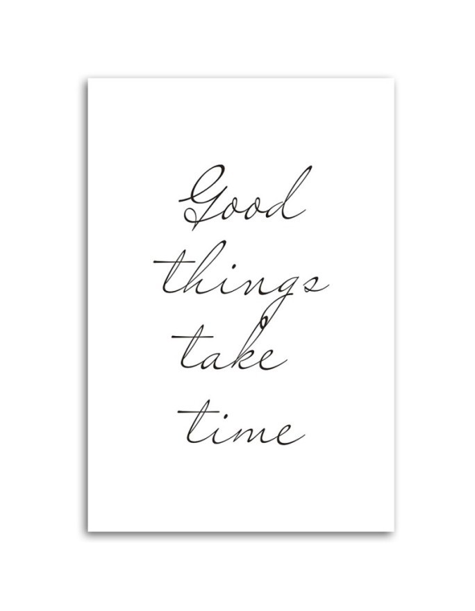 Canvas painting - Caption Big things take time | FEEBY