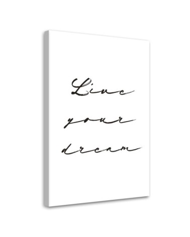 Canvas painting - Inscription Live your dreams | FEEBY