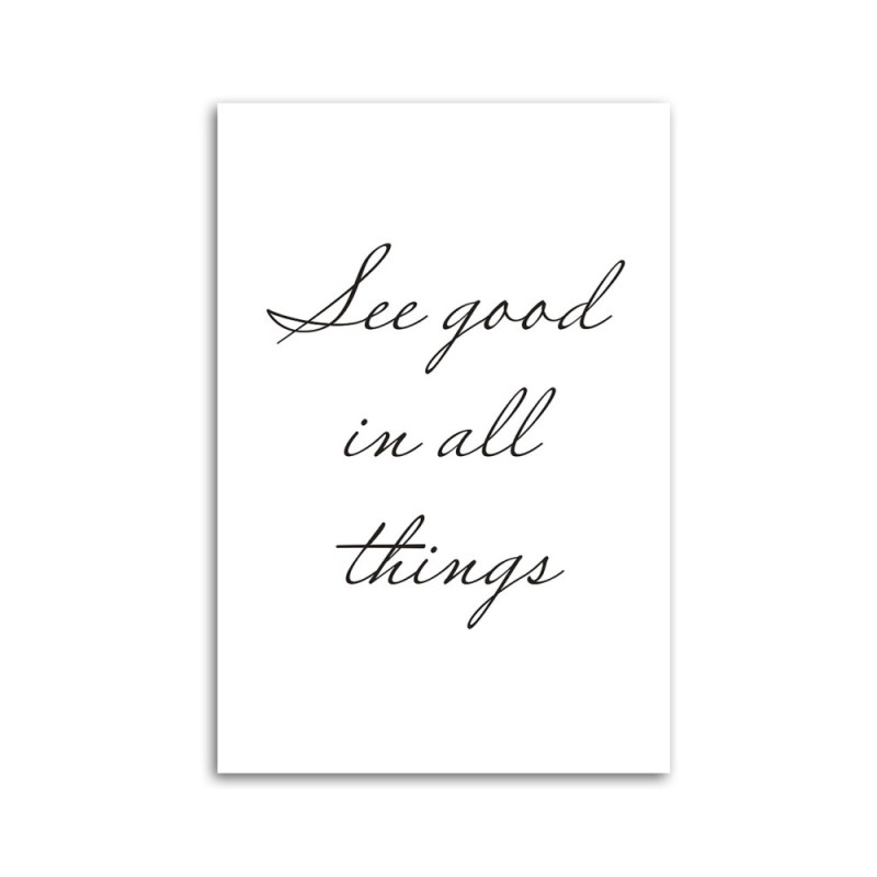 Bild auf Leinwand - Das Gute in allen Dingen sehen | Feeby