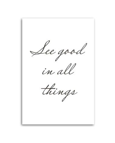 Bild auf Leinwand - Das Gute in allen Dingen sehen | Feeby