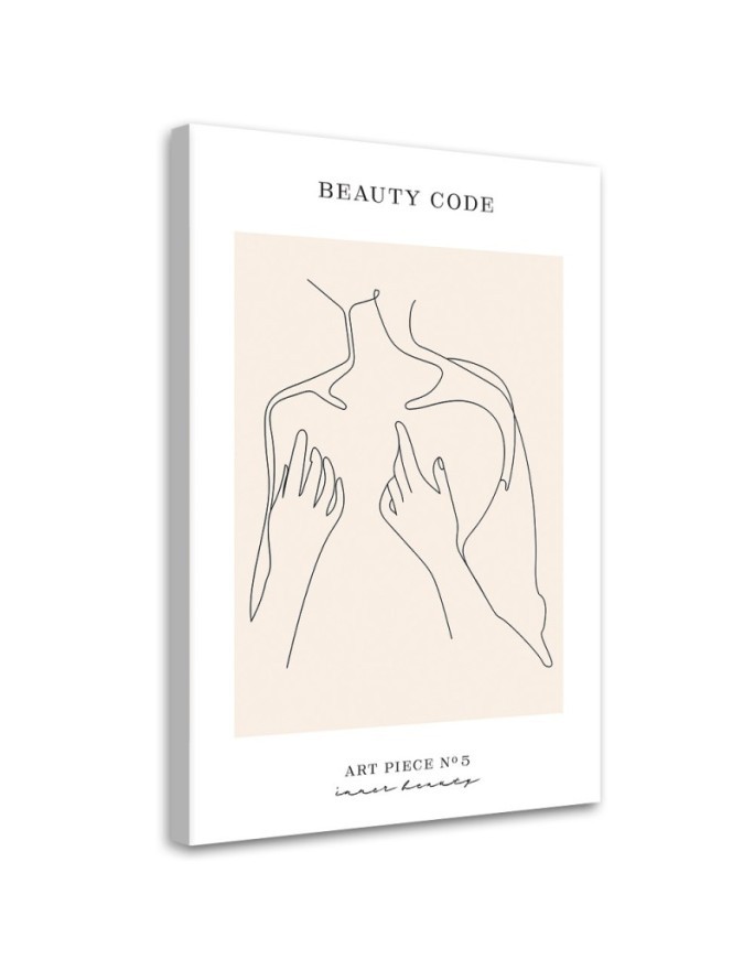 Wandbild für Wohnzimmer - Menschlicher Körper - Line Art | Feeby