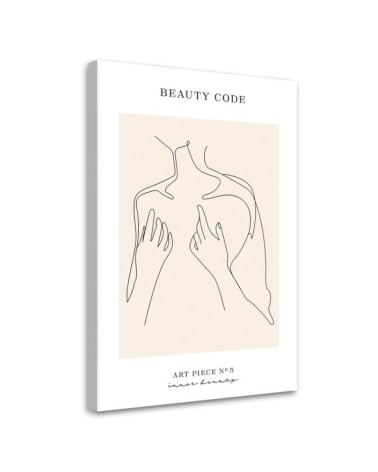 Wandbild für Wohnzimmer - Menschlicher Körper - Line Art | Feeby