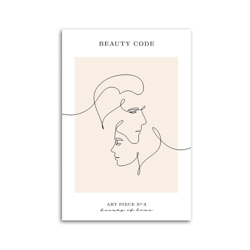 Obraz na płótnie - Zakochana para Sztuka liniowa | FEEBY