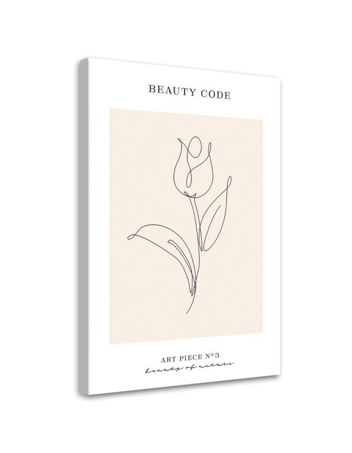 Bild auf Leinwand - Blume - Linienkunst | Feeby