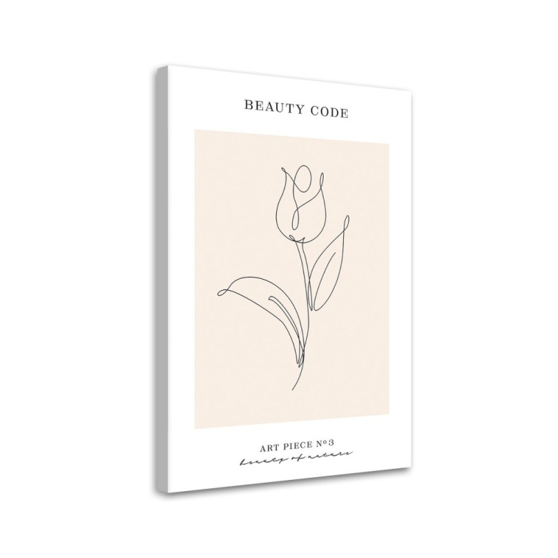 Bild auf Leinwand - Blume - Linienkunst | Feeby