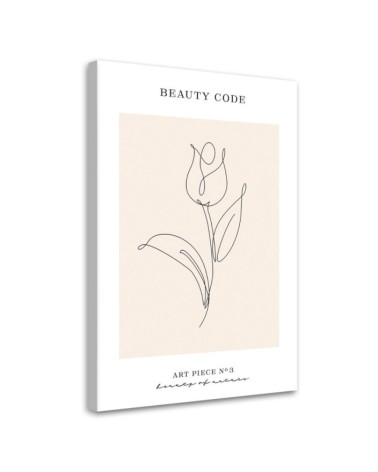 Bild auf Leinwand - Blume - Linienkunst | Feeby