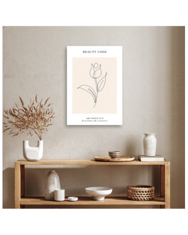 Bild auf Leinwand - Blume - Linienkunst | Feeby