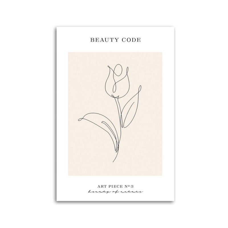 Bild auf Leinwand - Blume - Linienkunst | Feeby