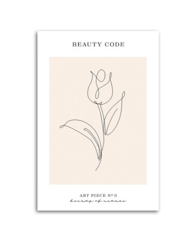 Bild auf Leinwand - Blume - Linienkunst | Feeby