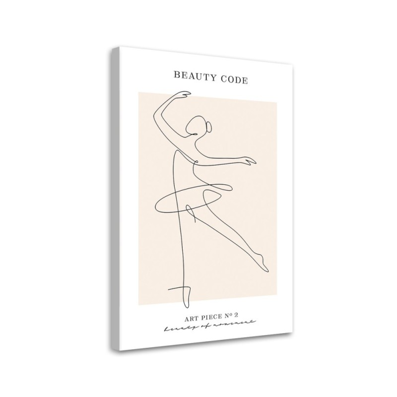 Leinwandbild - Balletttänzerin - Linienkunst | Feeby