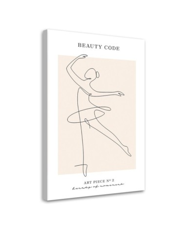 Leinwandbild - Balletttänzerin - Linienkunst | Feeby