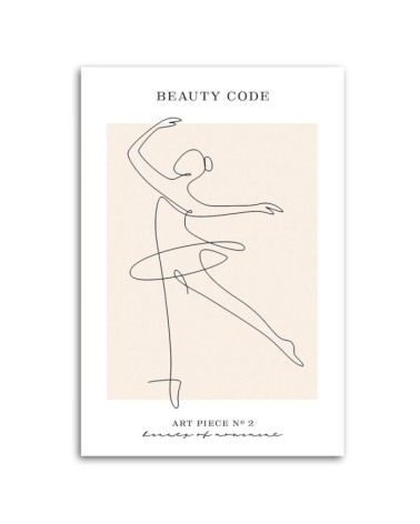 Leinwandbild - Balletttänzerin - Linienkunst | Feeby