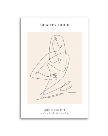 Leinwandbild modern - Frau - Linienkunst | Feeby