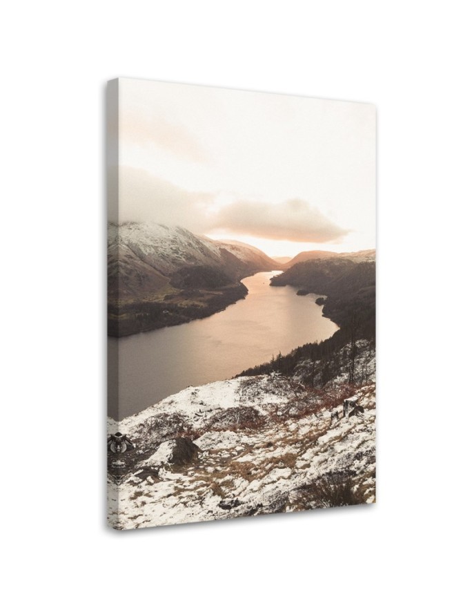 Leinwandbild - Wald am Fluss | Feeby