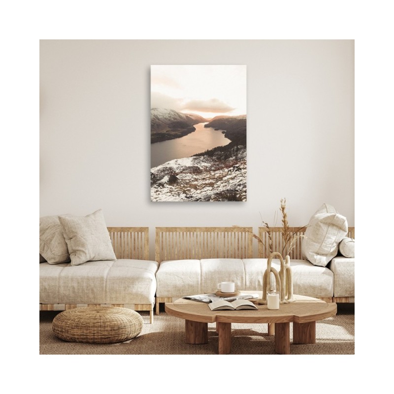 Leinwandbild - Wald am Fluss | Feeby