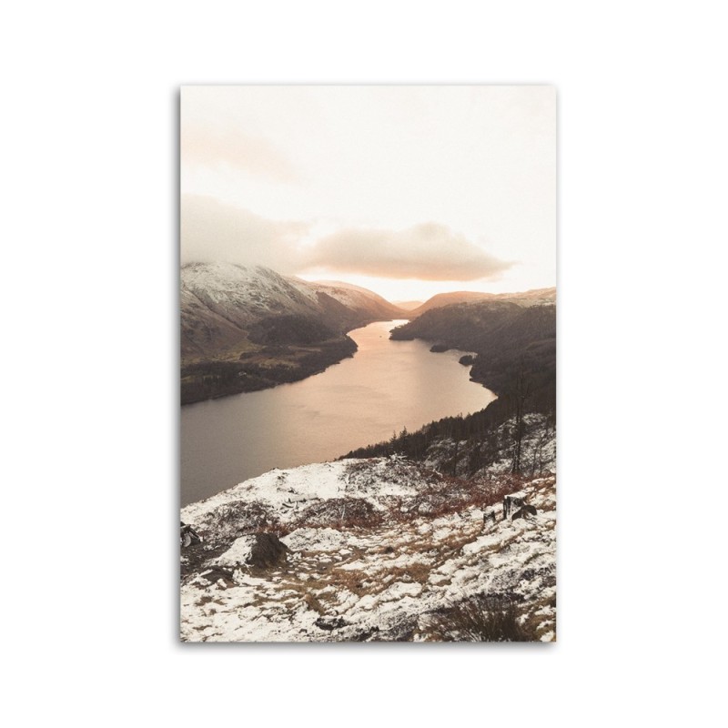 Leinwandbild - Wald am Fluss | Feeby