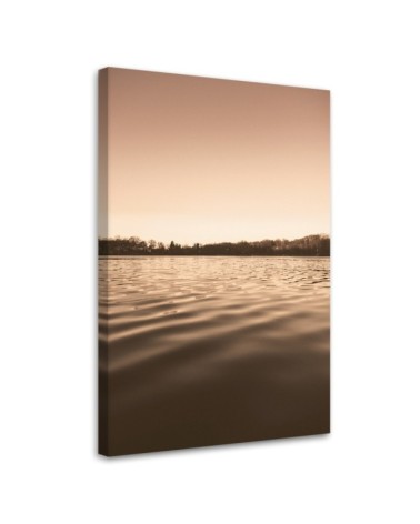Canvas painting - Calm lakeside water | FEEBY