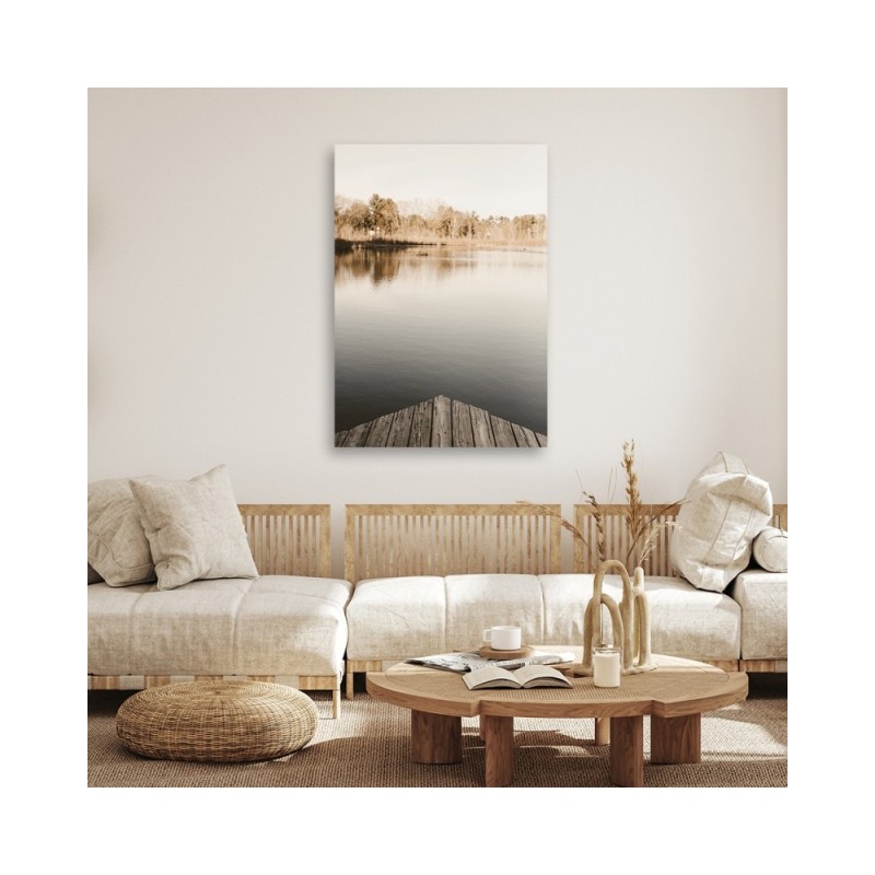Modernes Wandbild - Fußgängerbrücke über den See | Feeby
