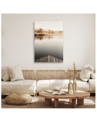 Modernes Wandbild - Fußgängerbrücke über den See | Feeby