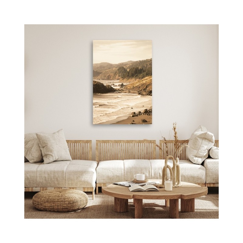 Modernes Wandbild - Wald am Meeresufer | Feeby