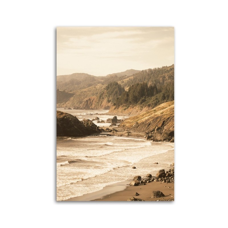 Modernes Wandbild - Wald am Meeresufer | Feeby