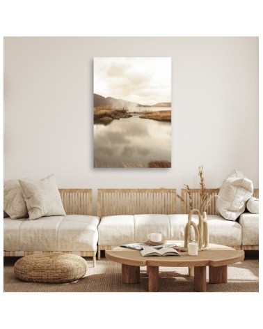 Leinwandbild - Dampfender See | Feeby