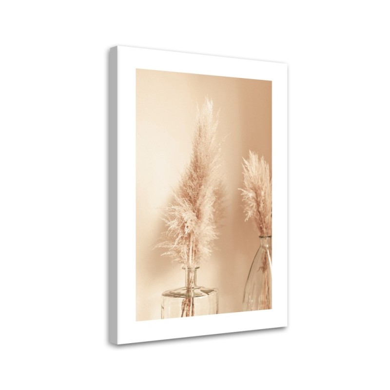 Bild auf Leinwand - Pampasgras in einer Vase | Feeby