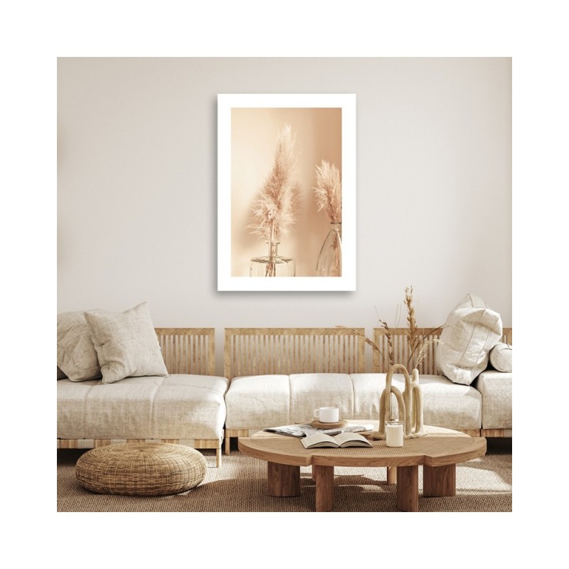 Bild auf Leinwand - Pampasgras in einer Vase | Feeby