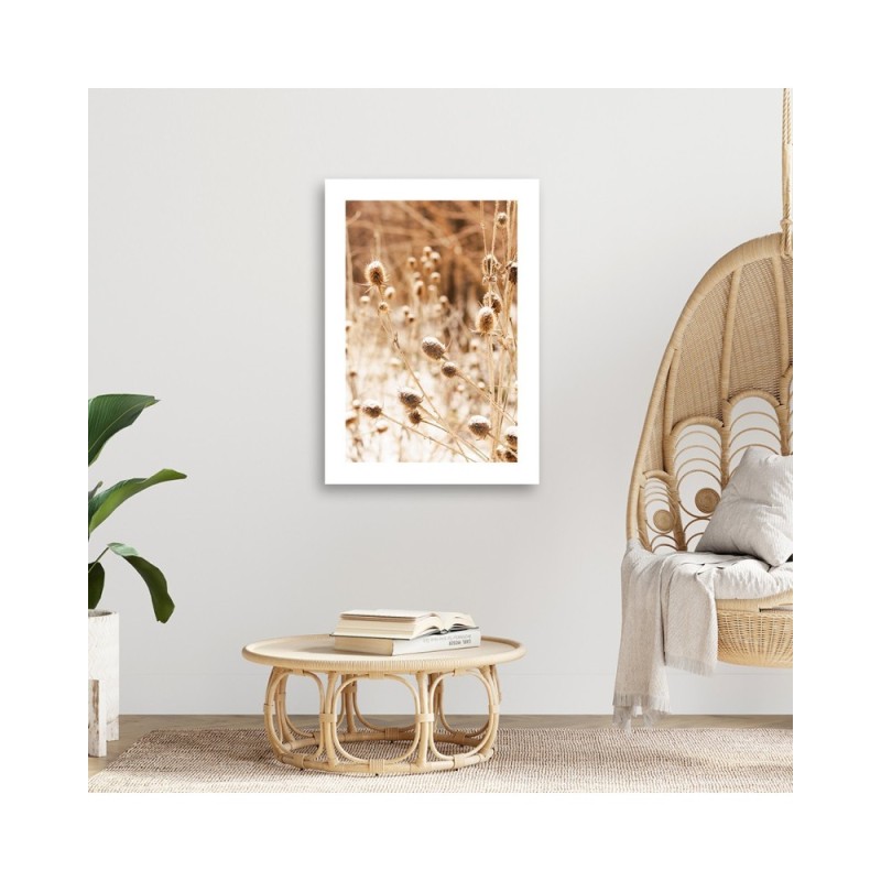 Leinwanddruck - Getrocknete Wiese mit Teebaumblüten | Feeby