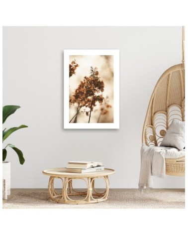 Dekoratives Leinwandbild - Getrocknete Hortensienblüte | Feeby