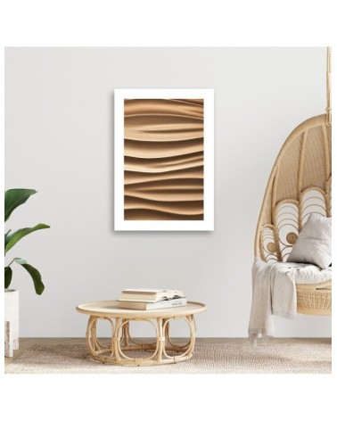 Bild auf Leinwand - Beigefarbene Wellen 3D | Feeby