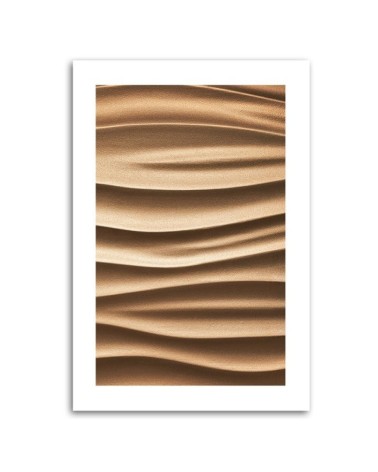 Bild auf Leinwand - Beigefarbene Wellen 3D | Feeby