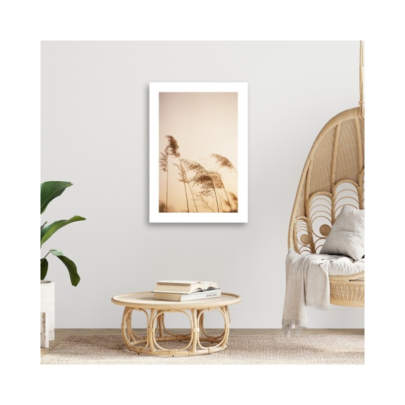 Leinwandbild modern - Beigefarbenes Schilf | Feeby