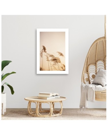 Leinwandbild modern - Beigefarbenes Schilf | Feeby