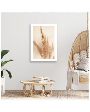 Leinwandbild - Beigefarbenes Pampasgras | Feeby