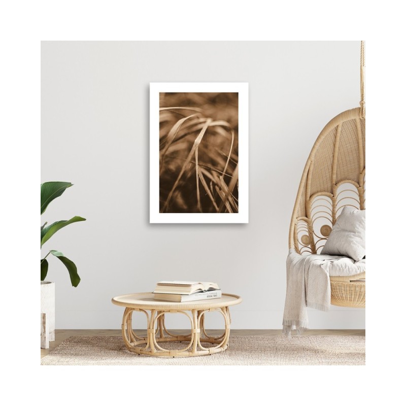 Leinwandbild - Trockenes Gras | Feeby