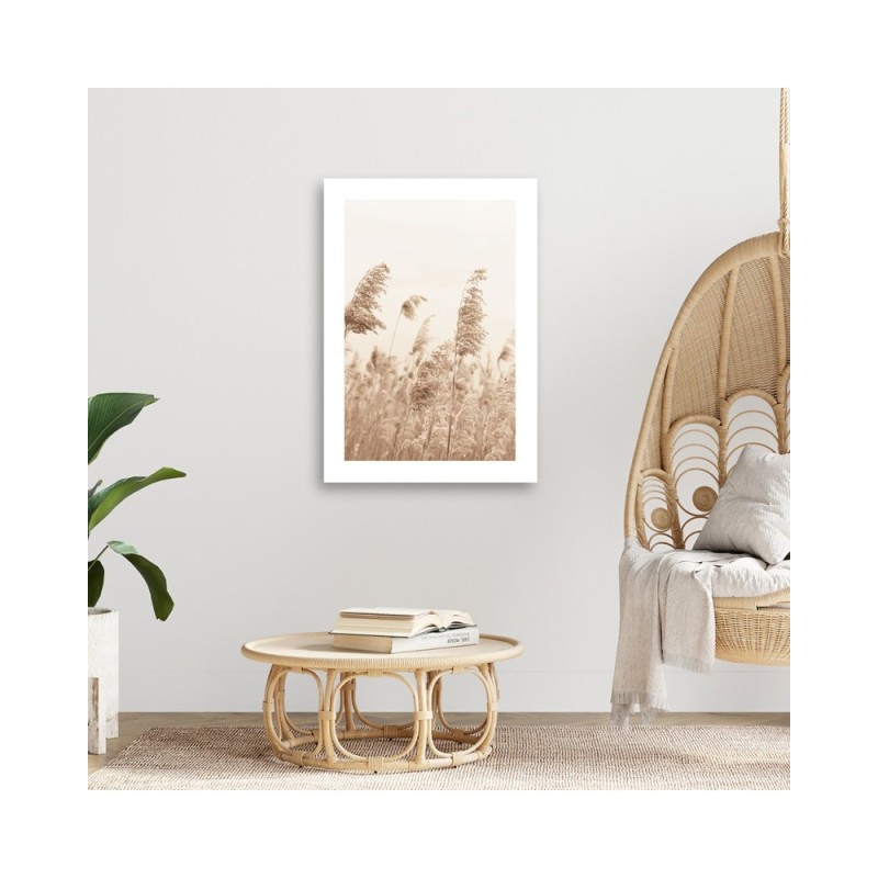Bild auf Leinwand - Schilf das sich im Wind wiegt | Feeby