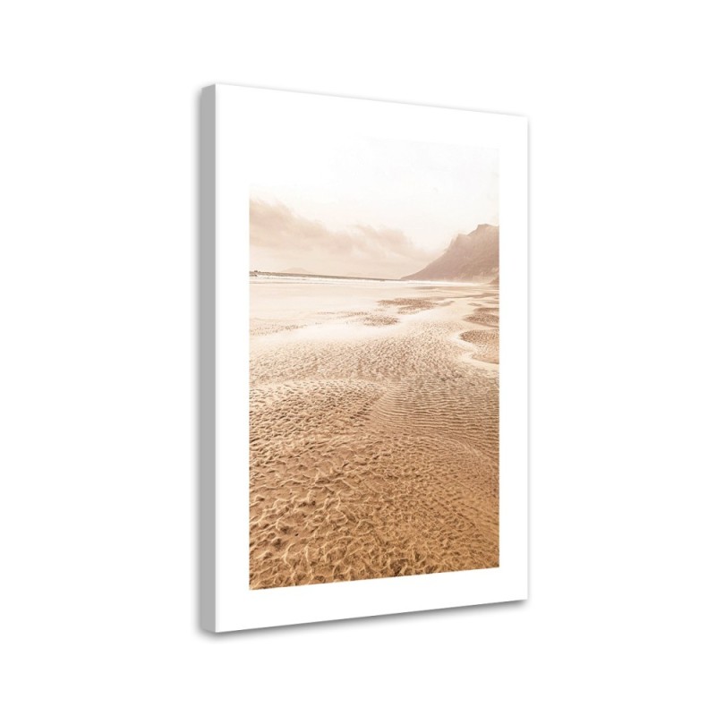 Bild auf Leinwand - Mit Wasser überfluteter Strand | Feeby