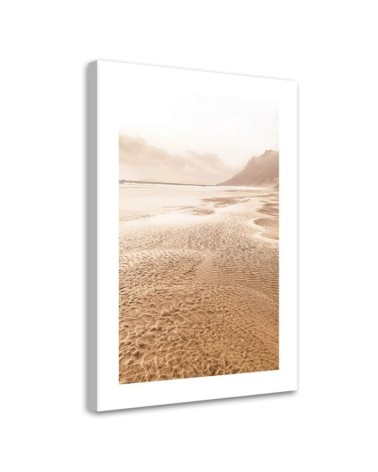 Bild auf Leinwand - Mit Wasser überfluteter Strand | Feeby